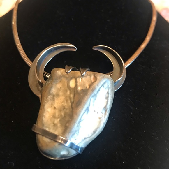 RARE PETER EIN-HOD STERLING SCULPTURAL BROOCH PENDANT.MID CENTURY MODERN - Picture 2 of 10
